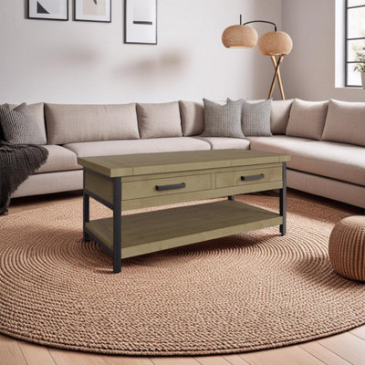 FWStyle Solid Pine Lacquered Coffee Table