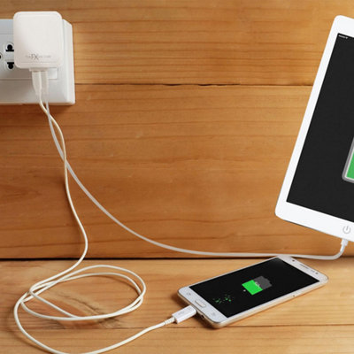 Adaptateur USB Voiture/moto 2.1A - Entrée 12-24V, Sortie 5V/2.1A - Câble 102 Cm Avec Fusibles - Étanche, Pour Téléphone, Tablette