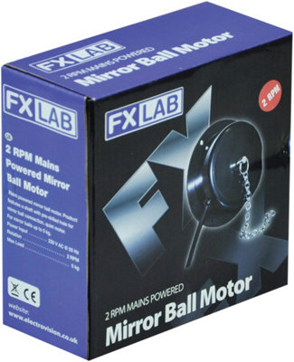 FXLab 2 RPM Mains Powered Mirror Ball Motor with Chain