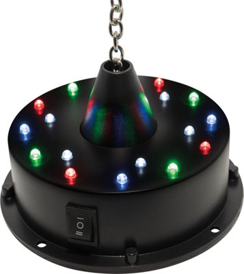 FXLab Battery Powered LED Mirror Ball Motor With Sound to Light Function
