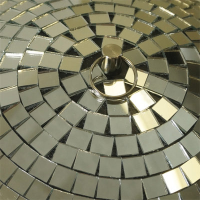 FXLab Lightweight Silver Mirror Dance Disco Party DJ Ball (250mm 10")