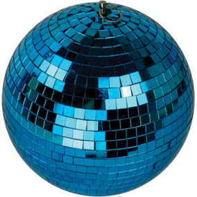 FXLab Party Event Festive Christmas Blue Disco Mirror Ball 200mm