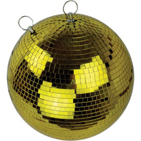 FXLab Party Event Festive Christmas Gold Disco Mirror Ball 500mm