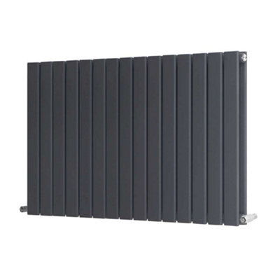G-Rad Anthracite Double Flat Panel Designer Column Horizontal Radiator ...