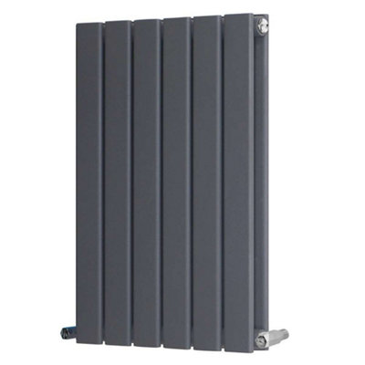 G-Rad Anthracite Double Flat Panel Designer Column Horizontal Radiator - (H) 600 x (W) 408mm