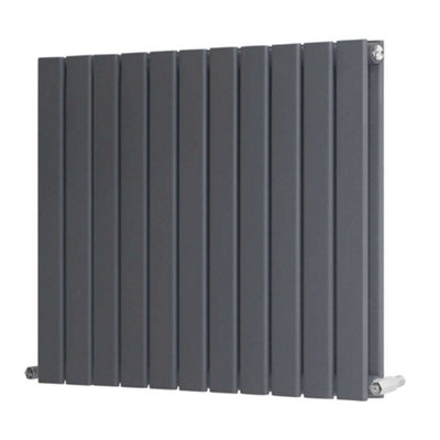 G-Rad Anthracite Double Flat Panel Designer Column Horizontal Radiator - (H) 600 x (W) 748mm