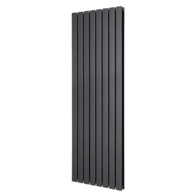 G-Rad Anthracite Double Flat Panel Designer Column Vertical Radiator - (H) 1600 x (W) 544mm