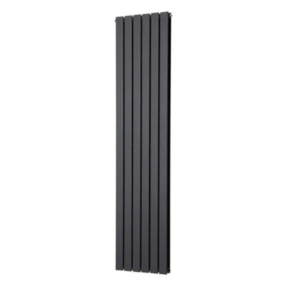G-Rad Anthracite Double Flat Panel Designer Column Vertical Radiator - (H) 1800 x (W) 408mm