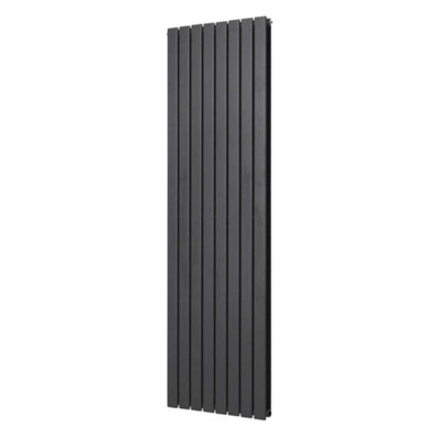 G-Rad Anthracite Double Flat Panel Designer Column Vertical Radiator - (H) 1800 x (W) 544mm