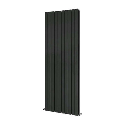 G-Rad Anthracite Double Flat Panel Designer Column Vertical Radiator ...