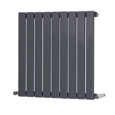 G-Rad Anthracite Single Flat Panel Designer Column Horizontal Radiator - (H) 600 x (W) 612mm