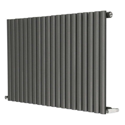 G-Rad Anthracite Single Oval Panel Designer Column Horizontal Radiator - (H) 600 x (W) 1200mm