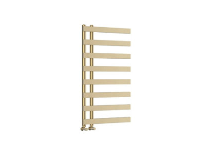 G-Rad Brushed Brass Ladder Towel Rail Radiator - 800x500mm