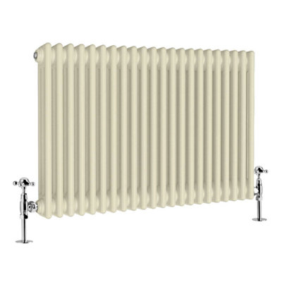 G-Rad Cream Triple Column Horizontal Cast Iron Radiator - (H) 600 x (W ...