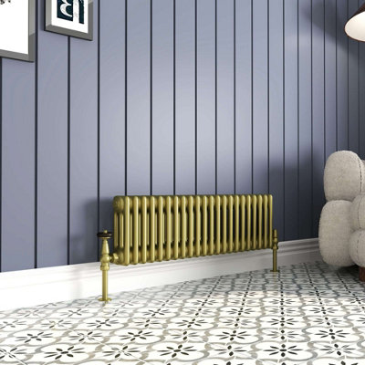 G-Rad Gold Triple Column Horizontal Cast Iron Radiator - (H) 300 x (W ...