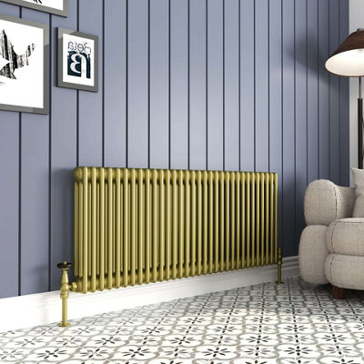G-Rad Gold Triple Column Horizontal Cast Iron Radiator - (H) 600 x (W ...