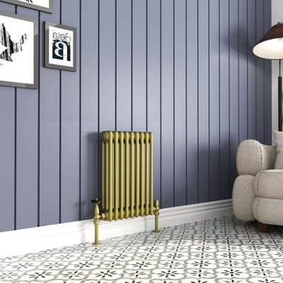 G-Rad Gold Triple Column Horizontal Cast Iron Radiator - (H) 600 x (W ...