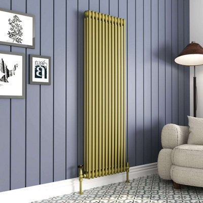 G-Rad Gold Triple Column Vertical Cast Iron Radiator - (H) 1800 x (W) 555mm