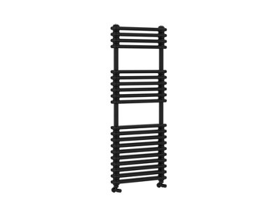 G-Rad Matt Black Designer Towel Rail Radiator - 1140x500mm