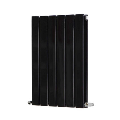 G-Rad Matt Black Double Flat Panel Designer Column Horizontal Radiator - (H) 600 x (W) 408mm