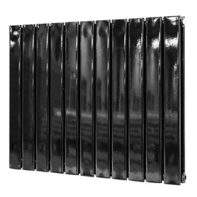 G-Rad Matt Black Double Flat Panel Designer Column Horizontal Radiator - (H) 600 x (W) 748mm