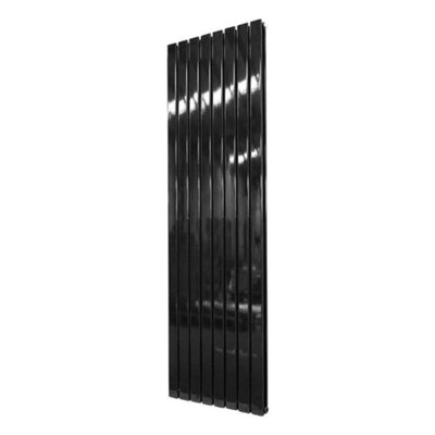 G-Rad Matt Black Double Flat Panel Designer Column Vertical Radiator - (H) 1800 x (W) 544mm