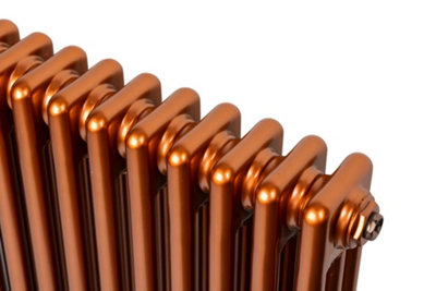 G-Rad Metallic Copper Triple Column Vertical Cast Iron Radiator - (H ...
