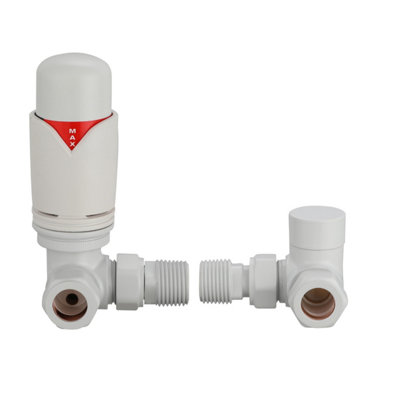 G-Rad Thermostatic Radiator Valve Set TRV Corner With Lockshield 15mm x ...