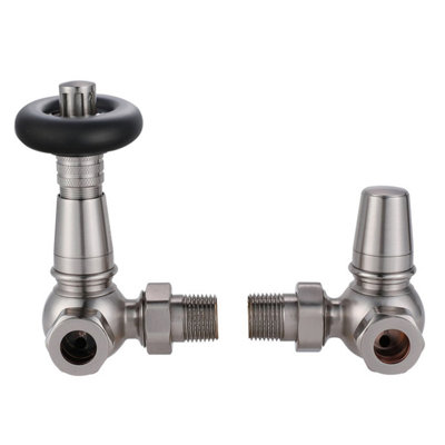 G-Rad Thermostatic Radiator Valve Set TRV Corner With Lockshield 15mm x ...