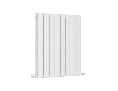 G-Rad White Double Column Flat Horizontal Aluminium Radiator - 600x588mm