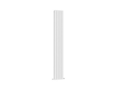 G-Rad White Double Column Flat Vertical Aluminium Radiator - 1800x292mm