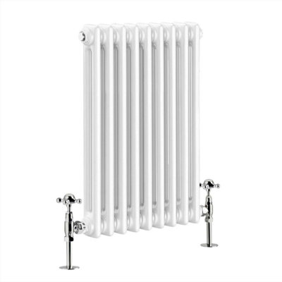 G-Rad White Double Column Horizontal Cast Iron Radiator - (H) 600 x (W ...