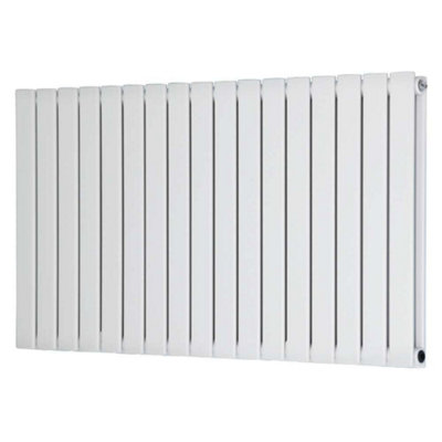 G-Rad White Double Flat Panel Designer Column Horizontal Radiator - (H) 600 x (W) 1156mm