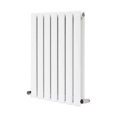 G-Rad White Double Oval Panel Designer Column Horizontal Radiator - (H) 600 x (W) 420mm