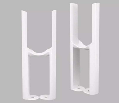G-Rad White Floor Mounting Feet for Cast Iron Traditional Double Column ...