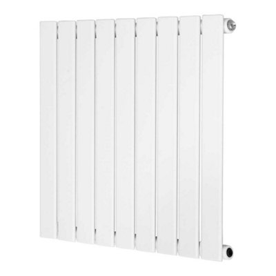 G-Rad White Single Flat Panel Designer Column Horizontal Radiator - (H) 600 x (W) 612mm