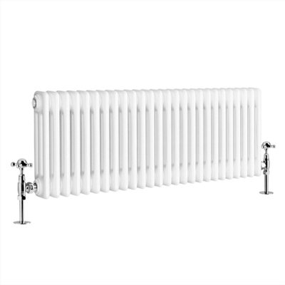 G-Rad White Triple Column Horizontal Cast Iron Radiator - (H) 300 x (W) 1175mm