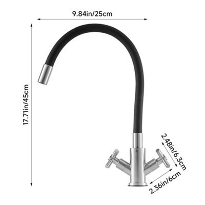 Topshower Black Kitchen Sink Faucet – Pull Down Sprayer, Matte Finish, Soap Dispenser, 5-Year Warranty