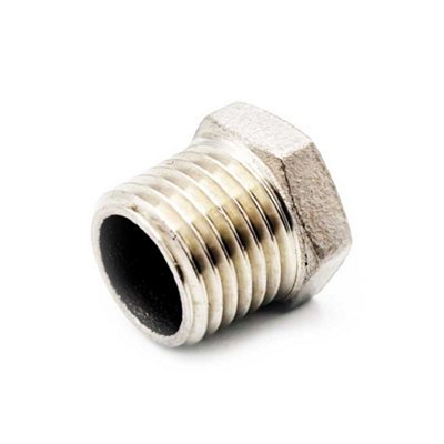 G1/4 BSP Male Hex Plug 316 Stainless Steel - 4
