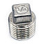 G1/4 BSP Male Square Head Plug 316 Stainless Steel