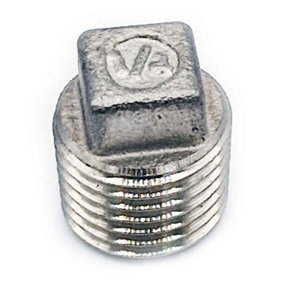 G1/4 BSP Male Square Head Plug 316 Stainless Steel