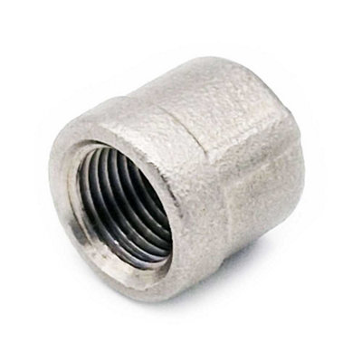 G1/8 BSP Female Round Pipe End Blanking Cap 316 Stainless Steel - 3