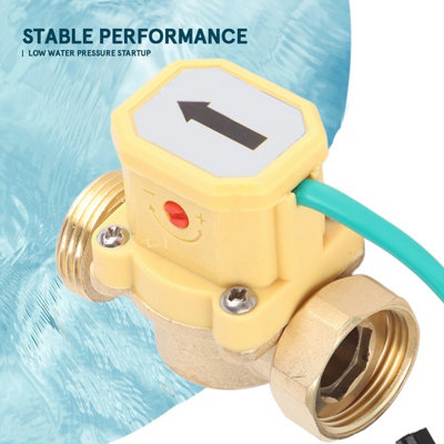G3/4-G3/4 Thread Water Pump Adjustable Flow Sensor Pressure Automatic Control Switch