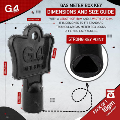 Gas Box Key G4GADGET 2 Pack Heavy Duty Gas Ultra Durable Black Plastic ...