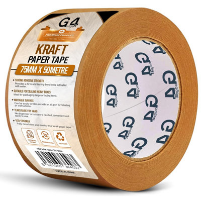 Eco Paper Packing Tape | Brown Recyclable Parcel Tape 75mm Wide - View #13