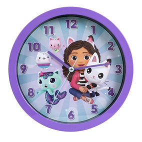 Gabbys Dollhouse Wall Clock Purple (One Size)