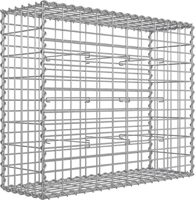 Gabion Stone Wire dia 4 mm Mesh size 10 x 5cm Galvanized 100 x 80 x 30cm GGB183 - 3