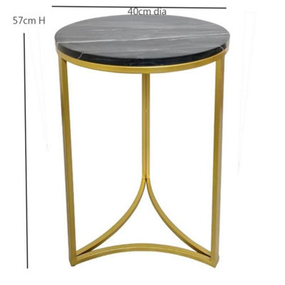 Round marble deals top accent table