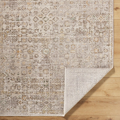 GABRY Galey Alix x Livabliss Vintage Traditional Oriental Boho Brown/Taupe Area Rug 200 x 275 cm