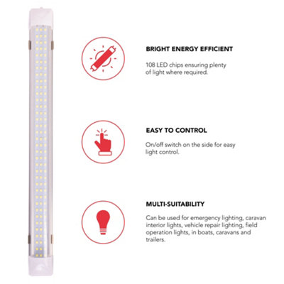 GADLANE 12V-24V Led Light Bar - 2 Pack - 4